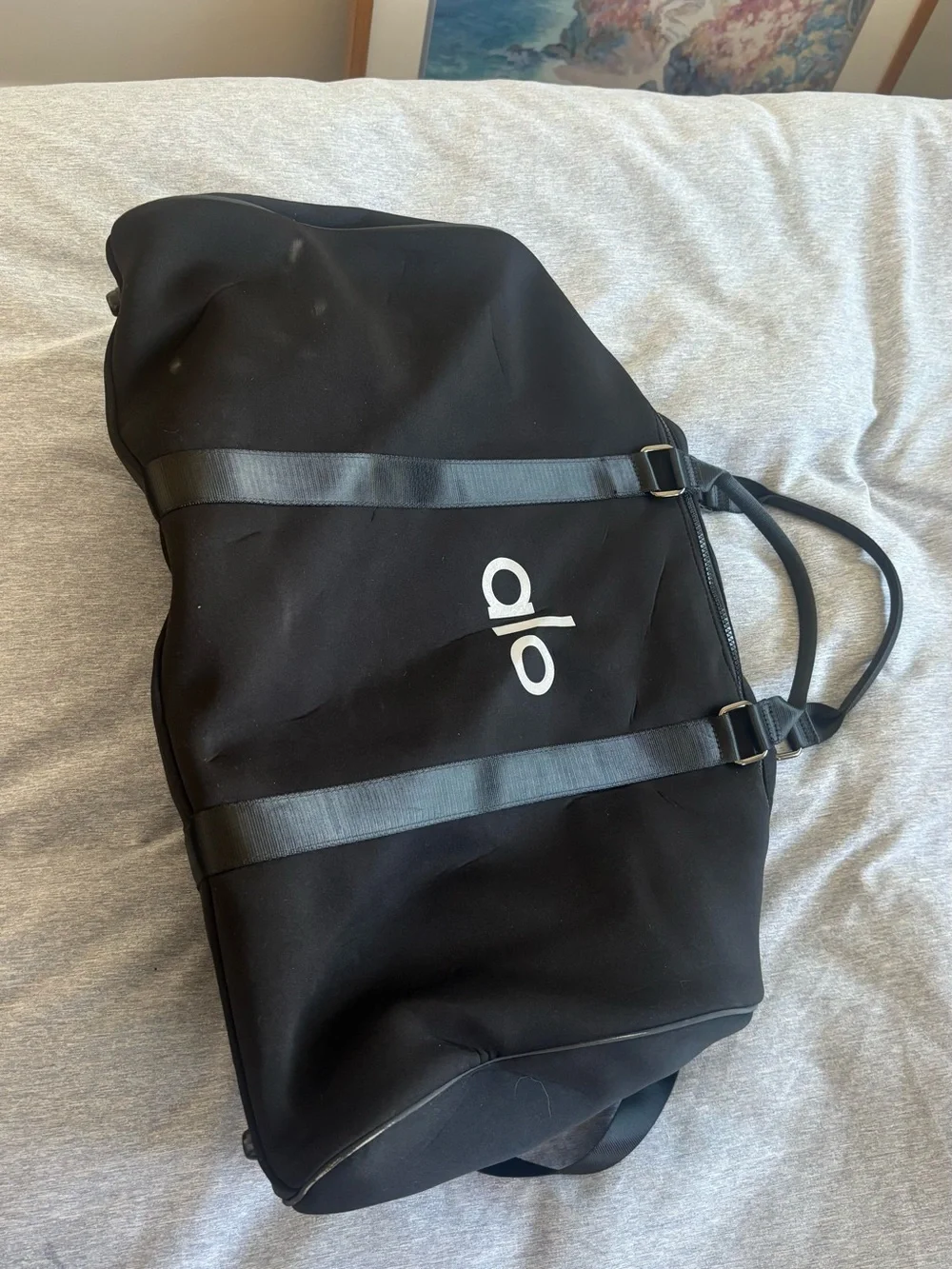 ALO Large Black Traverse Duffel Bag
